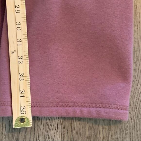 TAHARI ROBE DUSTER WOMENS MEDIUM MAUVE LONGLINE POCKETS SATIN BELT FLEECE. - Picture 14 of 15